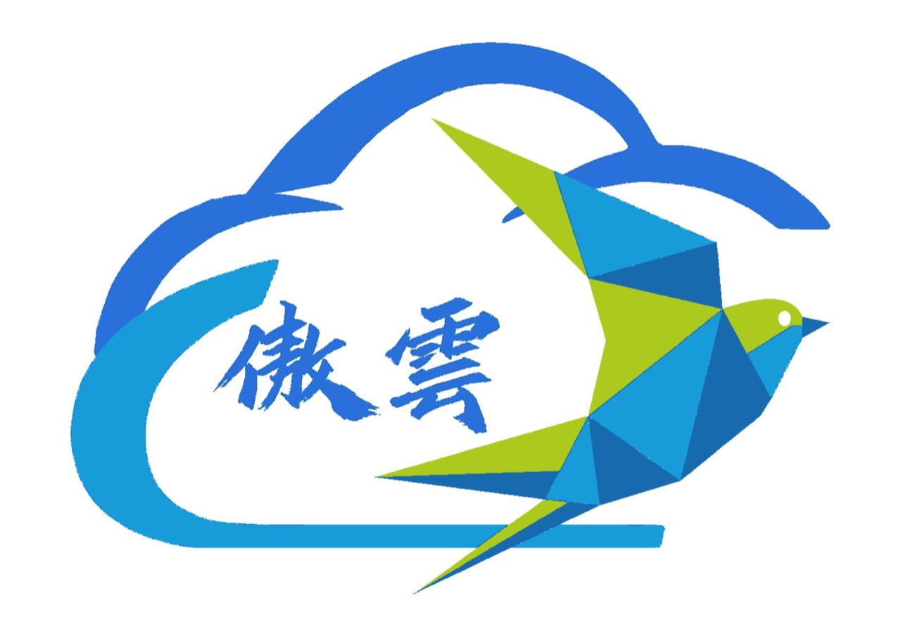 傲雲青年協會原始藍綠色飛鳥Logo